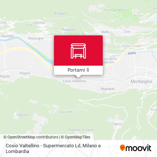 Mappa Cosio Valtellino - Supermercato Ld