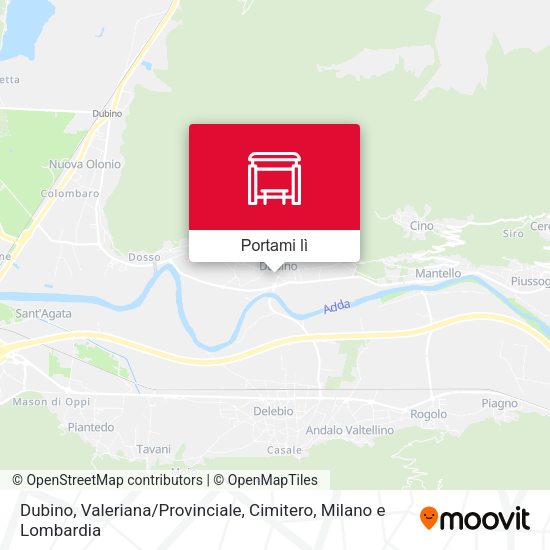 Mappa Dubino, Valeriana / Provinciale, Cimitero