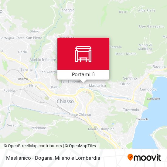 Mappa Maslianico - Dogana
