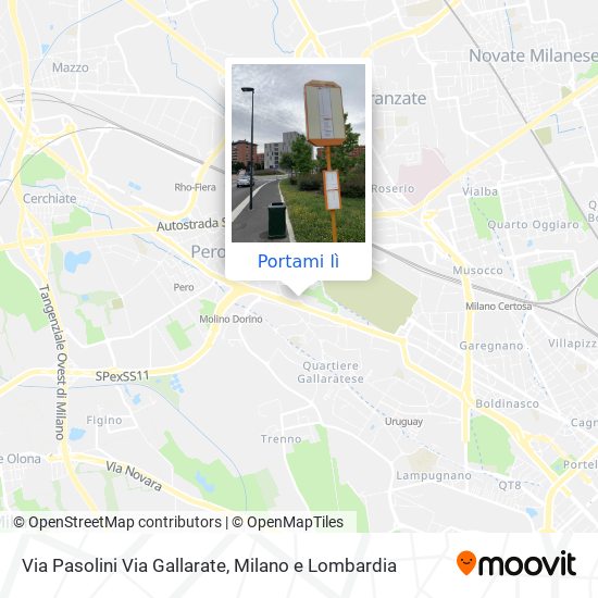 Mappa Via Pasolini Via Gallarate