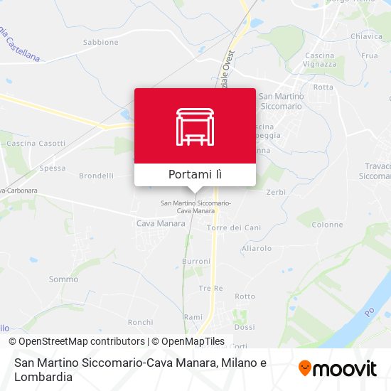 Mappa San Martino Siccomario-Cava Manara