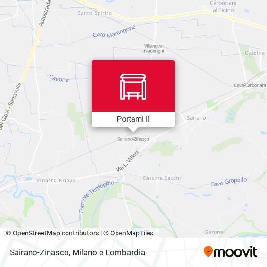 Mappa Sairano-Zinasco