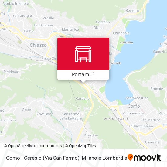 Mappa Como - Ceresio (Via San Fermo)