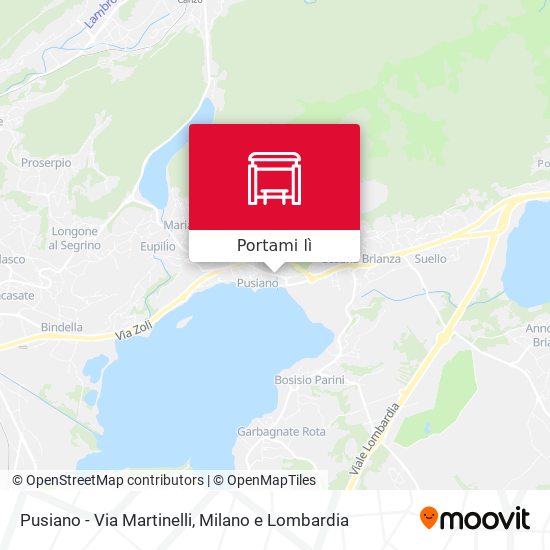 Mappa Pusiano - Via Martinelli