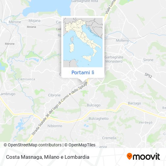 Mappa Costa Masnaga