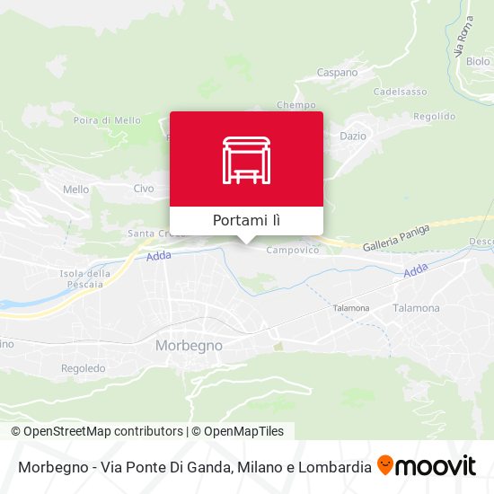 Mappa Morbegno - Via Ponte Di Ganda