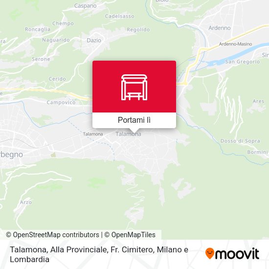 Mappa Talamona, Alla Provinciale, Fr. Cimitero