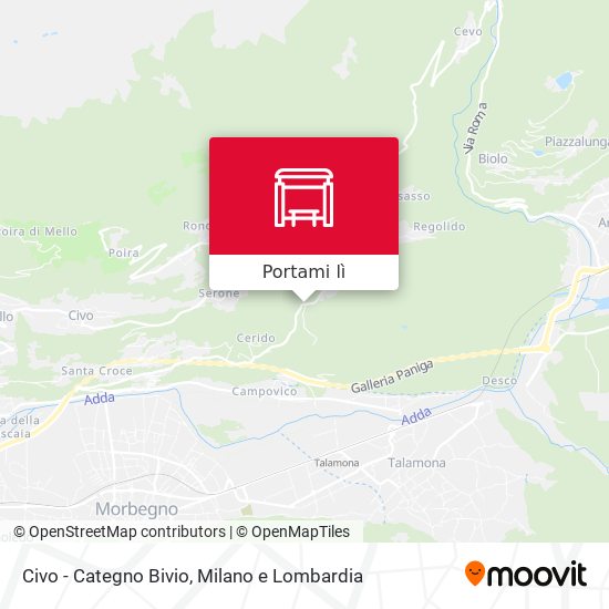 Mappa Civo - Categno Bivio