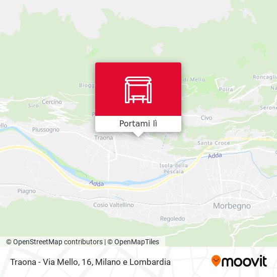Mappa Traona - Via Mello, 16