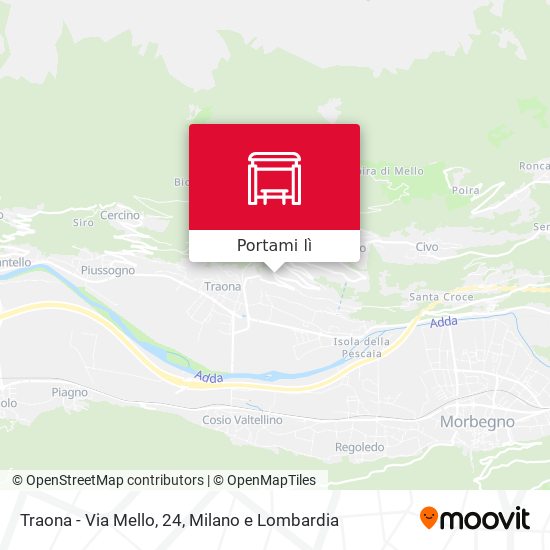 Mappa Traona - Via Mello, 24