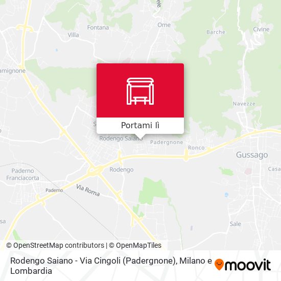 Mappa Rodengo Saiano - Via Cingoli (Padergnone)