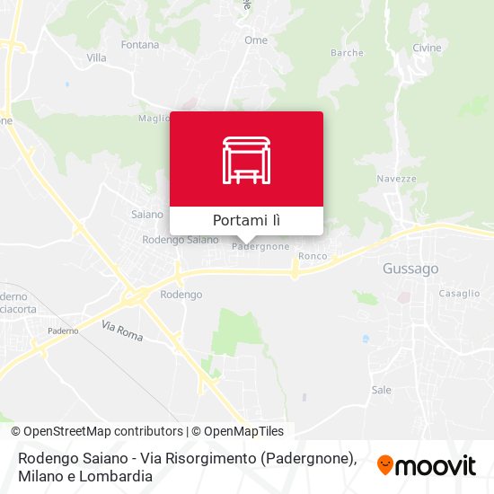 Mappa Rodengo Saiano - Via Risorgimento (Padergnone)