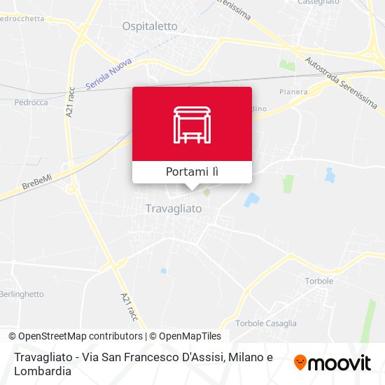 Mappa Travagliato - Via San Francesco D'Assisi