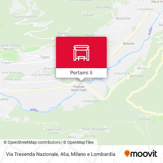 Mappa Via Tresenda Nazionale, 46a