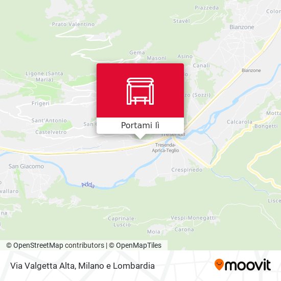 Mappa Via Valgetta Alta