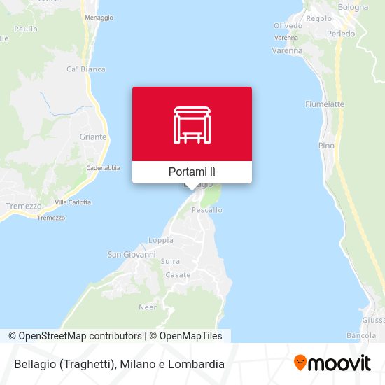 Mappa Bellagio (Traghetti)