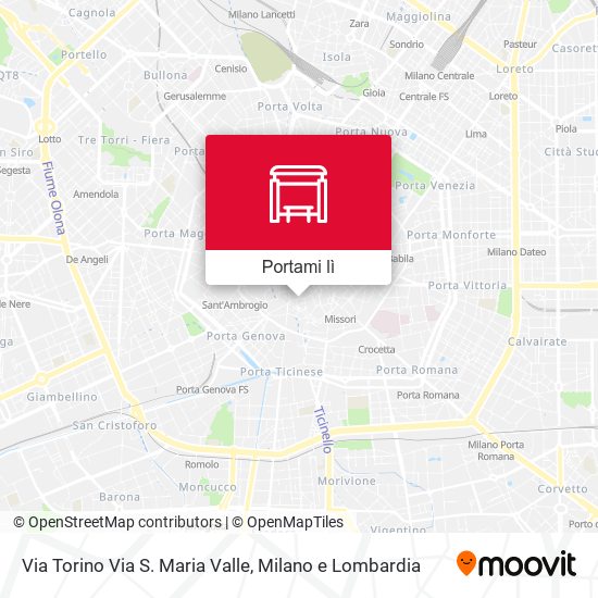 Mappa Via Torino Via S. Maria Valle