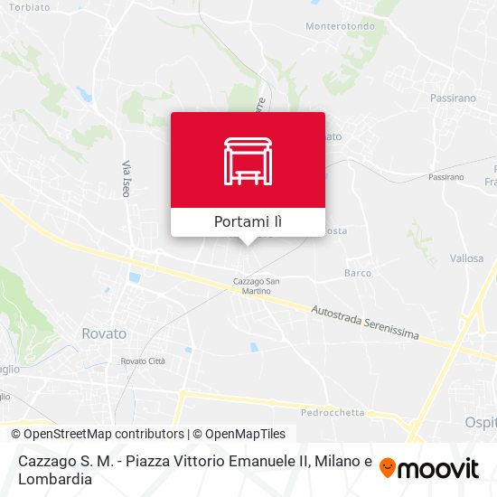 Mappa Cazzago S. M. - Piazza Vittorio Emanuele II