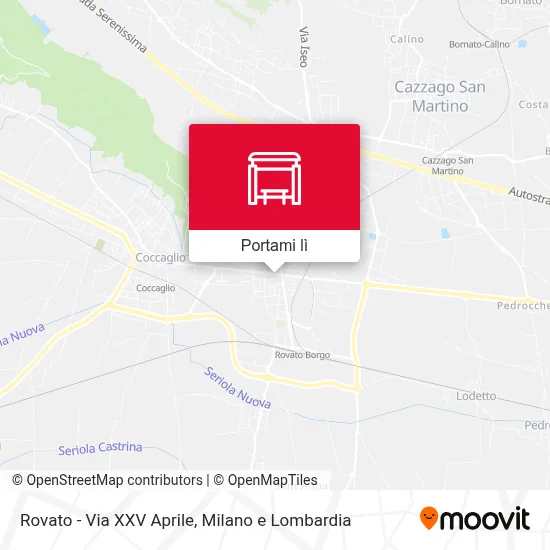 Mappa Rovato - Via XXV Aprile