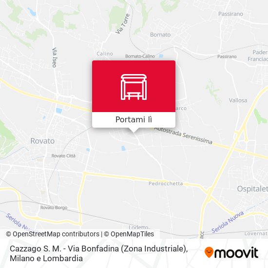 Mappa Cazzago S. M. - Via Bonfadina (Zona Industriale)