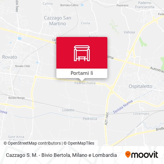 Mappa Cazzago S. M. - Bivio Bertola