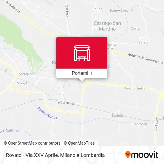 Mappa Rovato - Via XXV Aprile