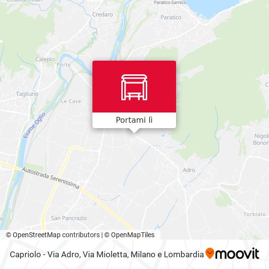 Mappa Capriolo - Via Adro, Via Mioletta