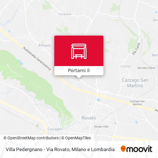 Mappa Villa Pedergnano - Via Rovato