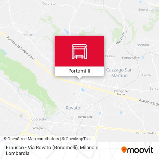 Mappa Erbusco - Via Rovato (Bonomelli)