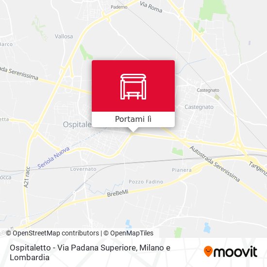 Mappa Ospitaletto - Via Padana Superiore
