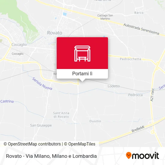 Mappa Rovato - Via Milano
