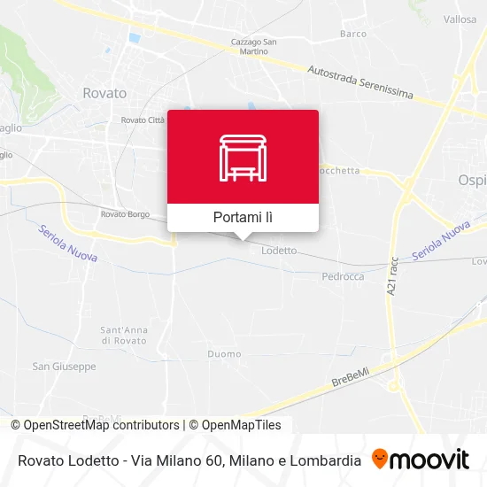 Mappa Rovato Lodetto - Via Milano 60
