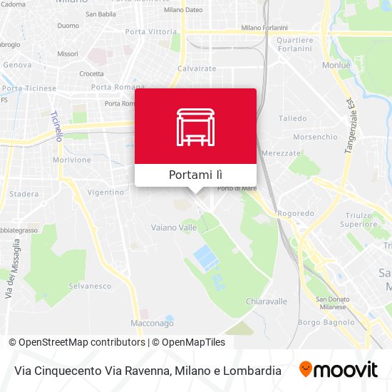 Mappa Via Cinquecento Via Ravenna