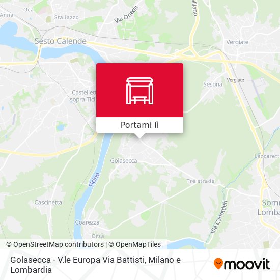 Mappa Golasecca - V.le Europa Via Battisti