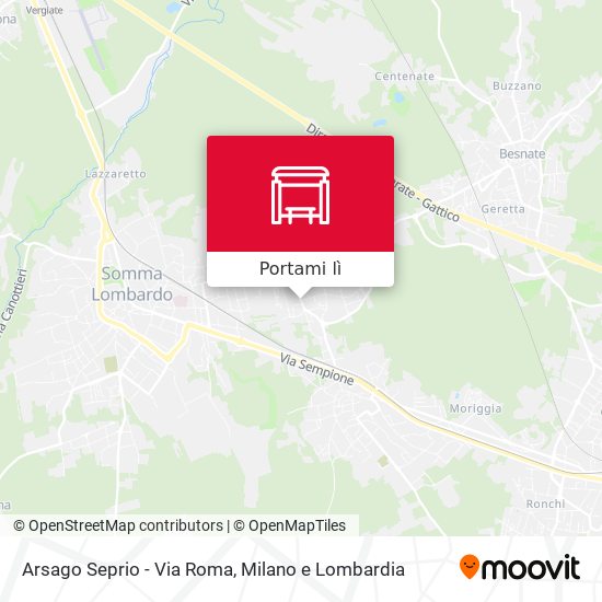 Mappa Arsago Seprio - Via Roma