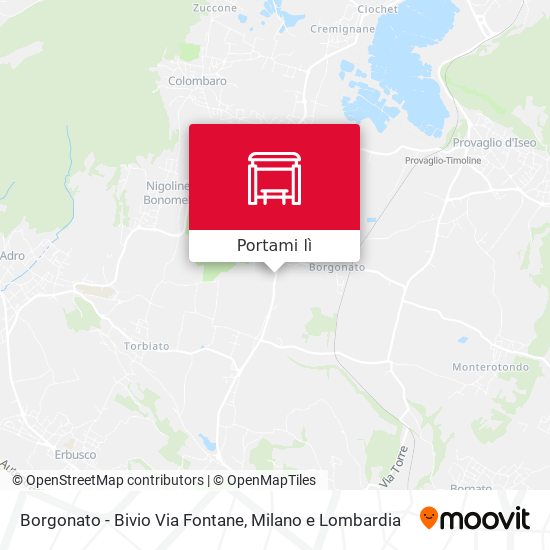 Mappa Borgonato - Bivio Via Fontane