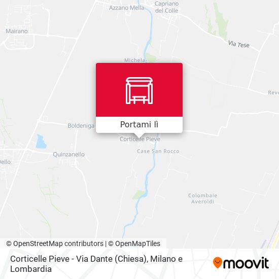 Mappa Corticelle Pieve - Via Dante (Chiesa)