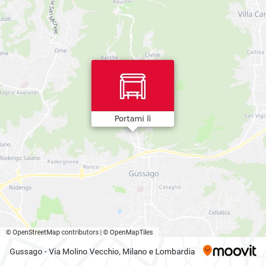 Mappa Gussago - Via Molino Vecchio