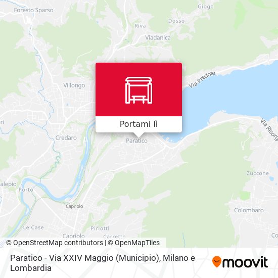 Mappa Paratico - Via XXIV Maggio (Municipio)