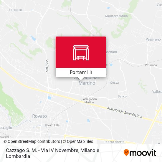 Mappa Cazzago S. M. - Via IV Novembre