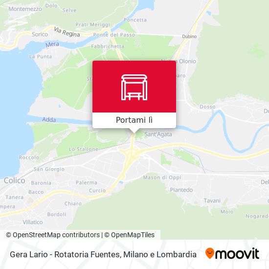 Mappa Gera Lario - Rotatoria Fuentes