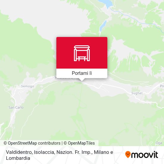 Mappa Valdidentro, Isolaccia, Nazion. Fr. Imp.