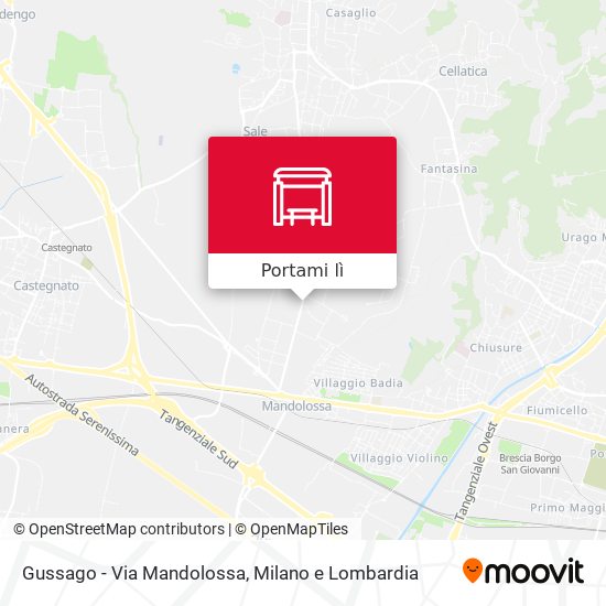 Mappa Gussago - Via Mandolossa