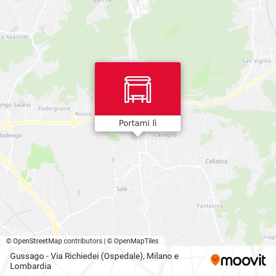 Mappa Gussago - Via Richiedei (Ospedale)