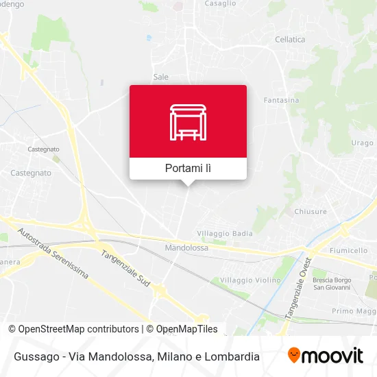 Mappa Gussago - Via Mandolossa