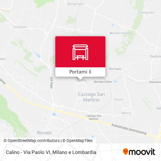 Mappa Calino - Via Paolo VI