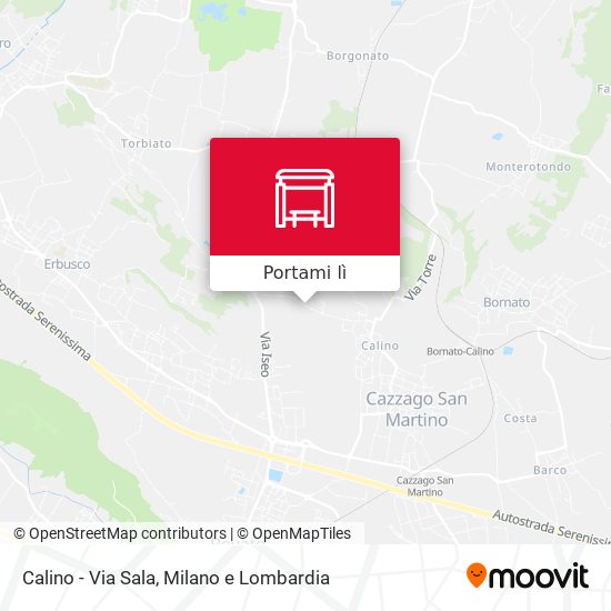 Mappa Calino - Via Sala