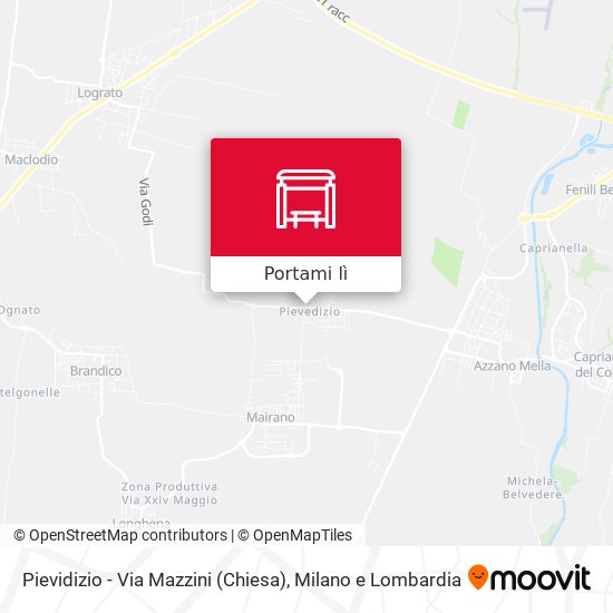 Mappa Pievidizio - Via Mazzini (Chiesa)