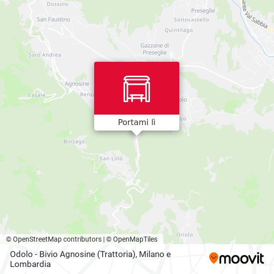 Mappa Odolo - Bivio Agnosine (Trattoria)