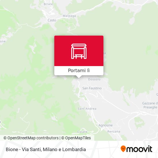 Mappa Bione - Via Santi